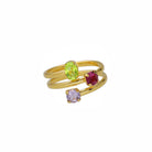Sortija Triple multicolor - Piedra de Toque