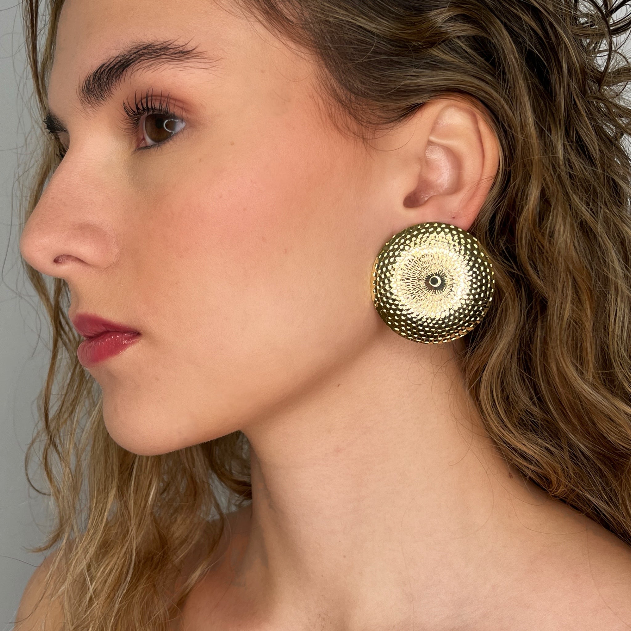 Pendientes Círculo Textura - Piedra de Toque