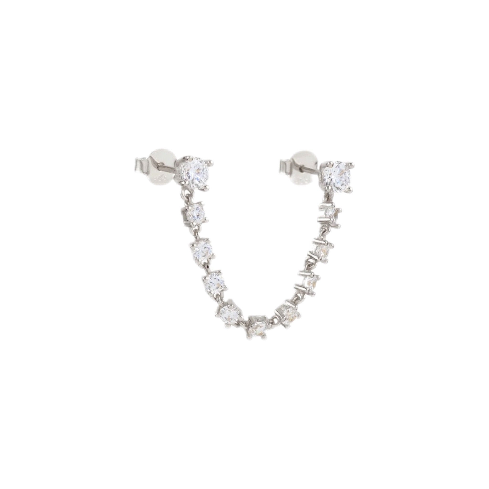 Pendientes Dobles Plata - Piedra de Toque