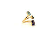 Sortija Morada y Azules - Piedra de Toque